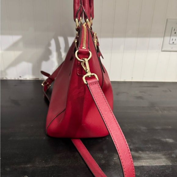 Michael Kors Cherry Red Satchel - Picture 8 of 11